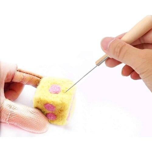 Needle Felting Tool Handle Holder Wooden Felting Needle for Needle Felting Kit DIY Creative Craft Wooden Metal Felting Needles