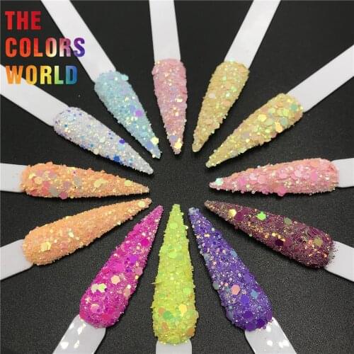 TCT-560 Chunky Pearlescent Nail Glitter Nails Art Decoration Brillo grueso arte de uñas Tumbler Crafts Festival Nail Accessories