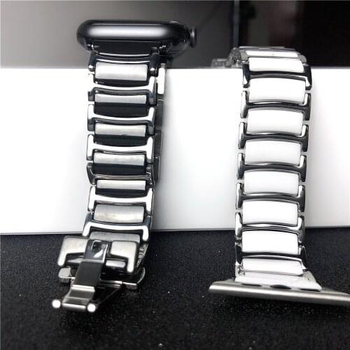 Ceramics correa for apple watch band Serie 5 4 3 bracelet 44mm 42mm watchband for iwatch strap 40mm 38mm belt cinturino pulseira