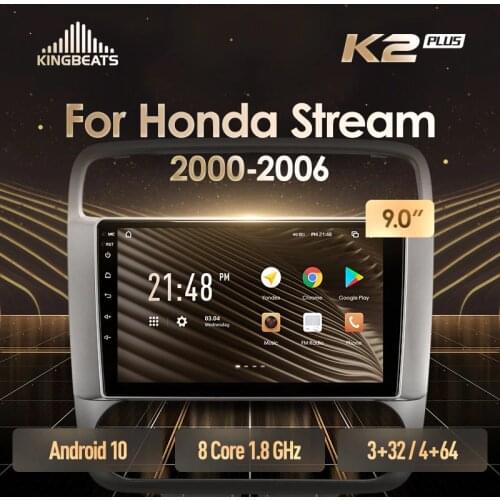 KingBeats Android 10 Octa-Core head unit HU 4G in Dash Car Radio Multimedia Video Player Navigation GPS For Honda Stream 1 2000 - 2006 no dvd 2 din Double Din Android Car Stereo 2din