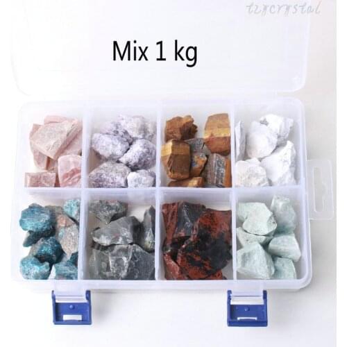 Natural Rough Stone Color Specimen Mixed Decoration Box