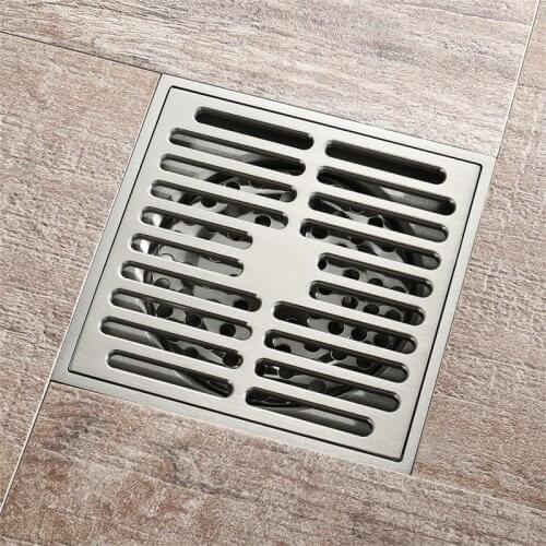 Bathroom copper floor drain, anti-return water, insect and odor-resistant drawing floor drain, large drainage floor drain