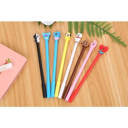 2Piece Kawaii Cute Stationary Office School Supplies Black Ink Creative Sweet Pretty Lovely Cartoons Gel Pens kids gift