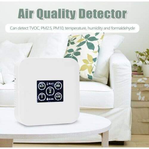 PM2.5 PM10 CO2 Detector Formaldehyde Detector Multifunctional Hom Air Detector Hygrothermograph Intelligent Air Quality Analyzer