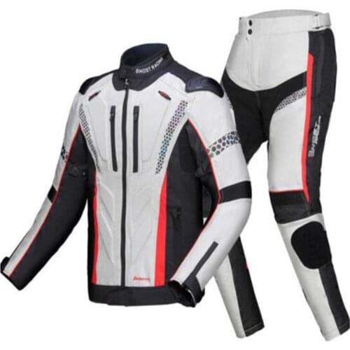 GHOST RACINGSpring Autumn Motorcycle Jacket Men Waterproof Windproof Moto Jacket Riding Racing Motorbike Clothing Moto Protectio