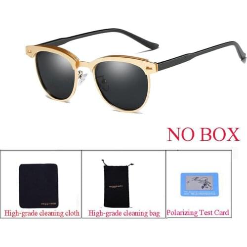 Reggaeon New Round Aluminum magnesium Sunglasses Polarized Men Driving Glasses Superstar Rihann Eyewear Vintage UV400