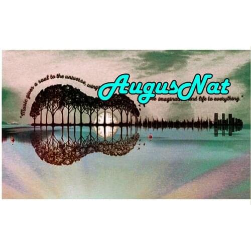 Music 5d full diamond painting guitar daimond embroidery bridge diamant rhinestone picture scenery oil paint by number canvas