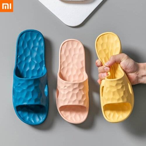 New 2021 Xiaomi Mijia Summer Couple Slippers EVA Non-slip Bathroom Slippers Water Cube Slippers 10 Colors for You