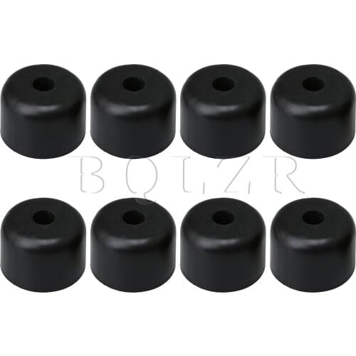 BQLZR 8PCS 50mm Diameter Black Plastic Sofa Legs for Furniture Table Chair Leg