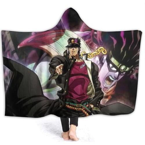Cosplay Jojo Bizarre Adventure Blankets Lovely Plush Soft Cloak Cartoon Cloak Coral Fleece Air Blankets Birthday Valentine Gifts