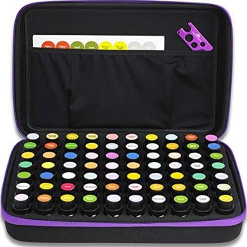 Factory Wholesale Large Hard EVA Essential Oils Packaging Storage Box Fits 70 Bottles Organizer Cosmetic Carrying Cases Handbag