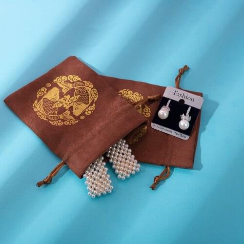 Jewelry Gift Bags Jewelry Packaging Drawstring Pouch Cosmetic Party Wedding Candy Storage Custom Reusable Sachet For Christmas