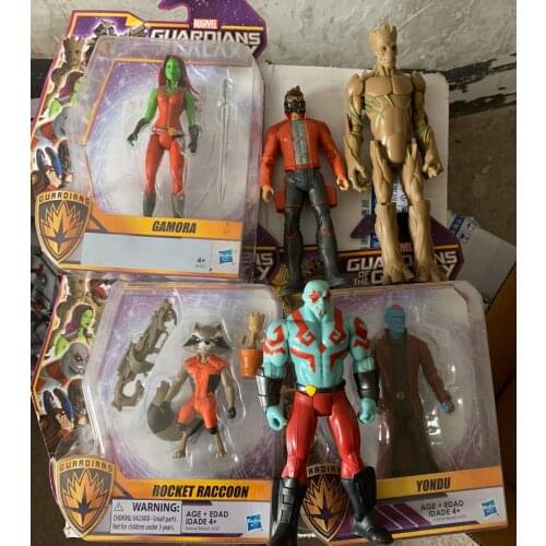 Genuine Marvel Guardians of The Galaxy Star-Lord Gamora Rocket Racoon Groot 3.75 Inch Joint Movable Model