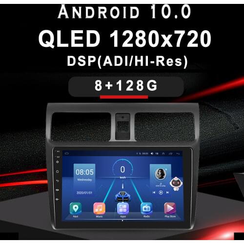 Podofo 2Din Android 9.1 GPS Navigation Car Radio 8'' HD FM Multimedia Player For Suzuki Swift 2005 2006 2007 2008 2009 2010