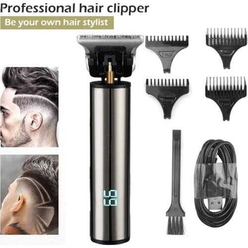 Portable LCD Electric Hair Clipper Barber Hair Trimmer Razor Haircut Machine Rechargeable Clippers Beard Trimmer for Men Dropshi