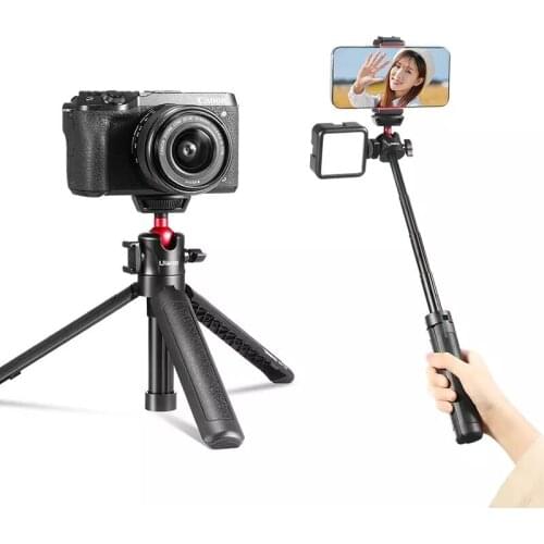 Extend Tripod 1/4in Tripod Monopod with Cold Shoe Ballhead for Mirrorless Camera Smartphone Vlog Tripod Foldable
