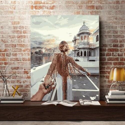 Romantic beauty follows the photography of my journey around the world. DIY paint by number art painting by numbers