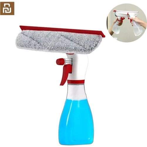Yijie Handheld Spray Window Wiper Microfiber Window Mirror Cleaning Brush Mop Soft Rubber Bendable Duster Cleaner
