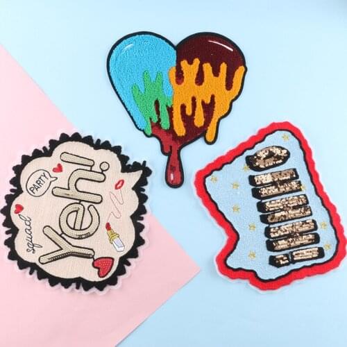 Mesh embroidery DIY letter YEH Patches Embroidery Applique Clothes Ironing Clothing Sewing Supplies Decorative Badges