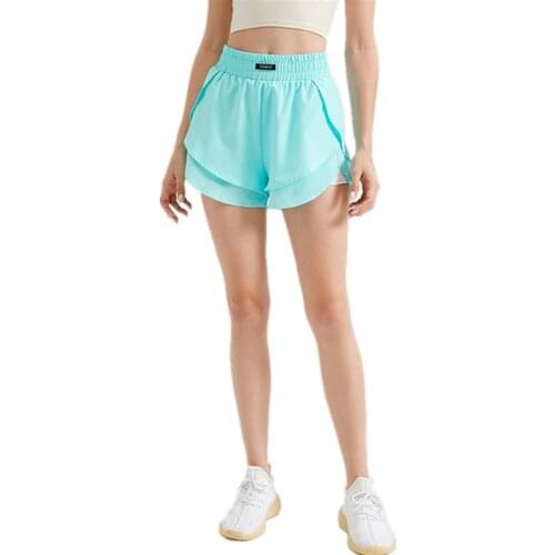 High Quality Sports Shorts Women Summer High Waist Letters Loose Running Quick Dry Fitness Shorts Gym 2 In 1 Dance Yoga Shorts