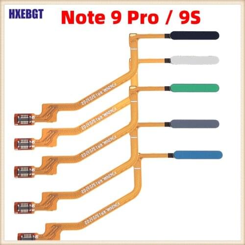 For Xiaomi Redmi Note 9 Pro , Note 9S Fingerprint Scanner Flex Cable Touch ID Sensor Home Button Key Smartphone Repair Parts