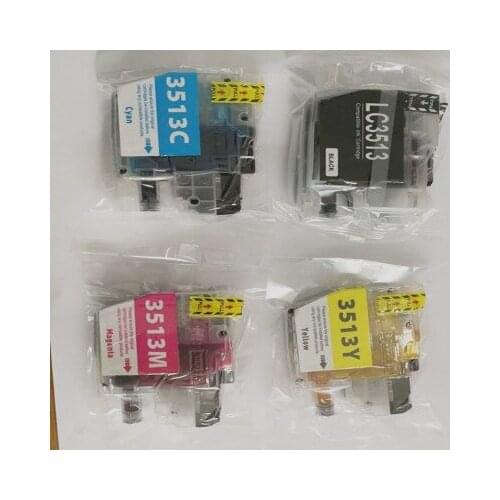 CNLINKCLR 4 Packs replacement Ink Cartridge LC3513 LC3511 B C Y M for brother MFC-J690DW/ MFC-J890DV Printer