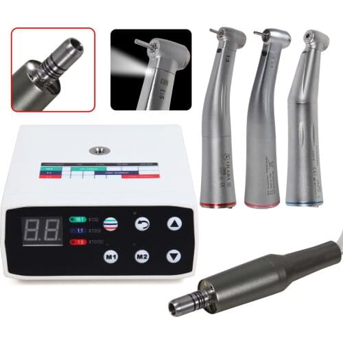 Dental Electric LED Smaller & Lighter Motor MicroMotor + NSK KAVO 1:1/1:5 Handpiece