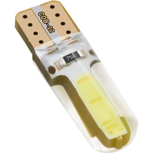 100PCS T10 W5W LED Car Interior Light Crystal Epoxy Light COB 194 168 bulb Wedge Parking dome Light White Auto for Car Auto 12V