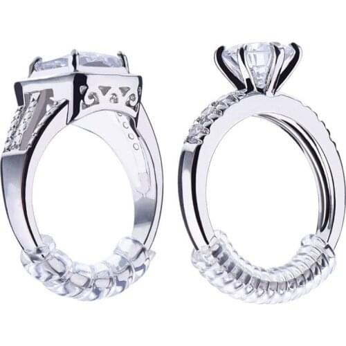 10PCS Plastic Ring Adjuster Vintage Spiral Based Guard Resizing Tools Jewelry Tool Parts For Bigger Ring Accessories