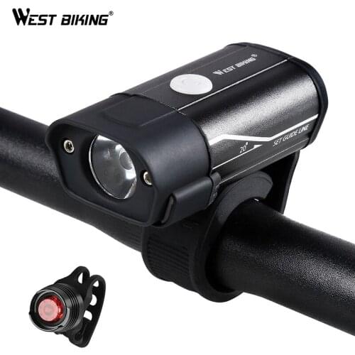 WEST BIKING Bike Lights Flashlight Bicycle Front Light Waterproof Mountain Bike Headlight USB Rechargeable LED Cycle Lights