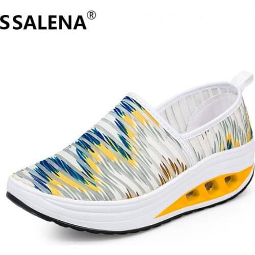 High Quality Platform Toning Shoes Lightweight Female Swing Wedge Shoes Mesh Breathable Spring And Summer Women Shoes AA60014