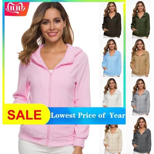 2020 Autumn Winter Fleece Sweater Women Oversized 5XL Hooded Sweaters Warm Zipper Cardigan Women Winter Coat Tops Pull Femme