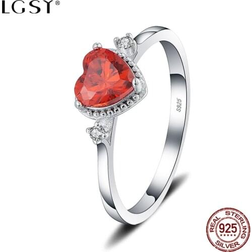 LGSY 925 Sterling Silver Simple Rings For women Jewelry Making Silverware Round Crystal Finger Ring Romantic Fine Jewelry DR1083