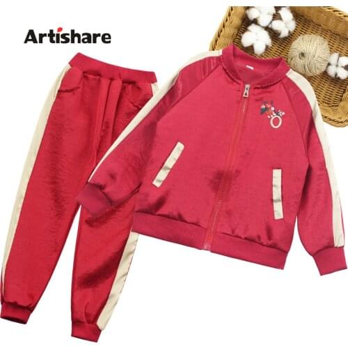 Children Clothes Embroidery Costume For Girls Jacket + Pants Tracksuit For Girl Casual Style Childrens Sports Suit
