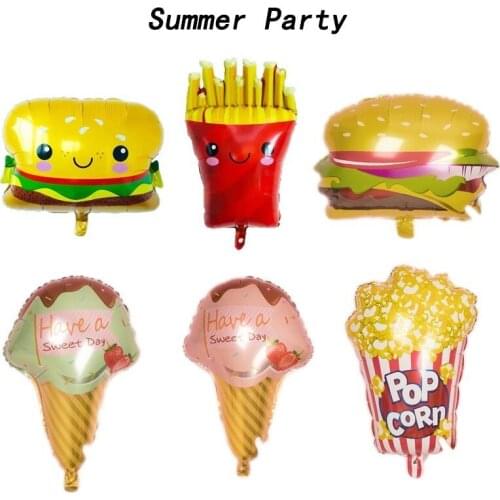 1pc Large Fruit Balloons Baby Shower Birthday Party Decoration Kids Pineapple Strawberry Hamburger Globos Childrens Party Gift