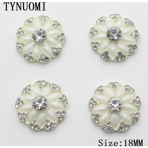 10pcs/lot18MM Rhinestone Button Pearl Sewing Costume Embellished Buckle DIY Christmas Holiday Party Decoration