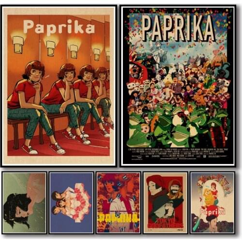 36 Designs Kon Satoshi Anime Movie Kraftpaper Poster Painting Abstract Wall Sticker for Coffee House Bar A3 2