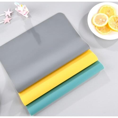 4 Pcs Silicone Placemat Morandi Color Nordic Style High Temperature Resistant Silicone Heat Insulation Pad Solid Color Placemat