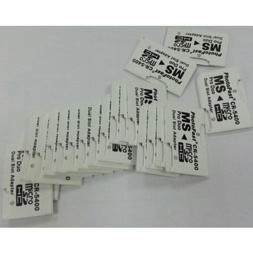 50pcs/lot High Quality Photofast CR5400 Dual Slot Micro SD TF Card to MS Memory Stick Pro Duo Adapter