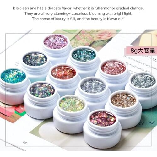 Gel For Extension Nails Spar Cats Eye Glitter Color Gel For Nails Semi Permanent Nail Art Lacquer Gelish