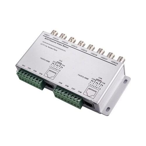 8Ch Passive Video Balun The BNC To UTP RJ45 Cat5 Camera Dvr Transceiver