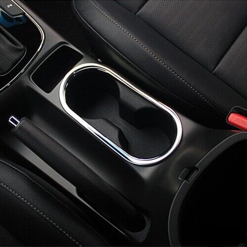 Alijunda FIT FOR 2014 2015 KIA FORTE CERATO K3 CHROME CUP HOLDER CHROME SURROUND TRIM COVER CONSOLE FRAME ACCESSORIES