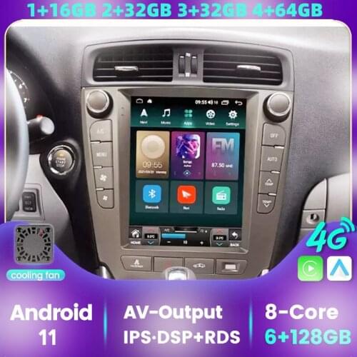 9.7" Vertical Screen Tesla Style Android 11 Car Radio For LEXUS IS IS250 IS300 IS350 Car Multimedia Automotivo GPS Navigation