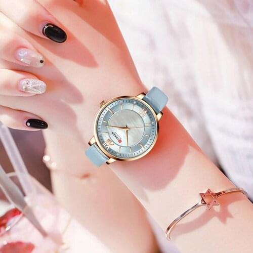 Curren Luxury Casual Clock Leather Watch for Women Quartz Brandes Ladies Wristwatches Fashion Zegarki 2021