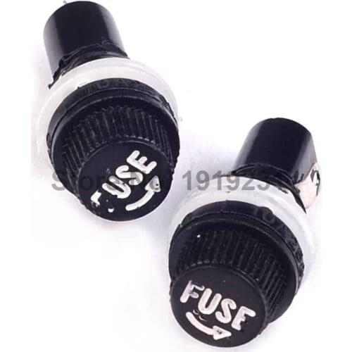 20PCS 5X20 Fuseholders 5X20 Insurance Tube Socket Fuse Holder for 5*20 Insurance Panel Mount Fuse Holder 5x20mm