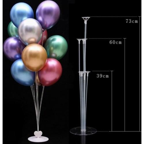 1Set 73cm Balloons Stand Balloon Holder Confetti Balloon Chrome Metallic Balloon Kids Birthday Party Wedding Decoration Supplies