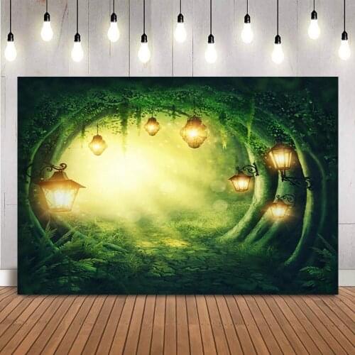 Fantasy dream newborn kids portrait background for photo studio deep forest fairy tale photo booth backdrop studio photocall