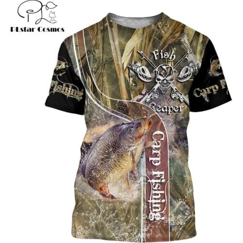 Beautiful Carp Fishing 3D All Over Print men t shirt Harajuku Fashion Short sleeve shirt summer streetwear Unisex tshirt LY-001