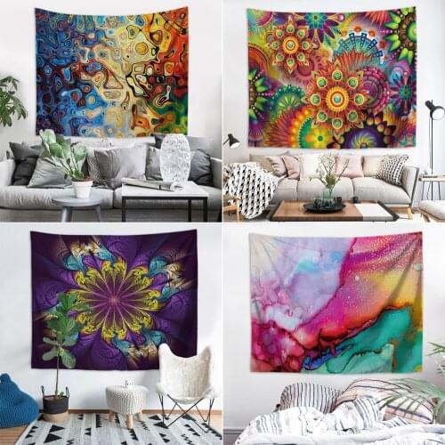 FYMX Creative Painting Blanket On The Wall Bohemian Hippie Tapestry Imaginative Home Decoration Tapestries