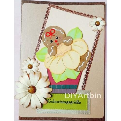 Gingerman Flower Metal Cutting Dies Scrapbooking Card Making DIY Scrapbook Decorations Craft